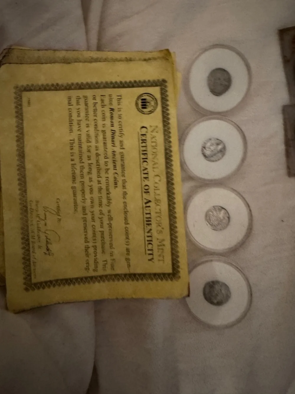 Vintage Coin Lot with Certificate of Authenticity - Picture 2 of 2